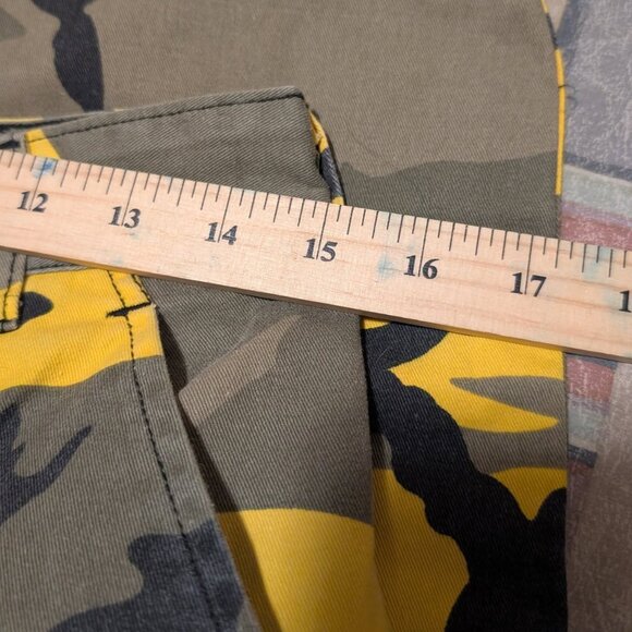 Camo Cargo Pants Yellow Urban Streetwear Tactical Military Size Small Button/zip - Picture 4 of 8